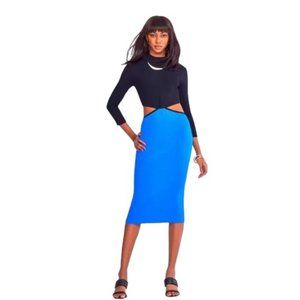 Gabrielle Union for New York & Company Two-tone Cut-out Sweater Dress XS